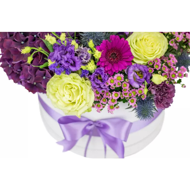 Box fialových květin